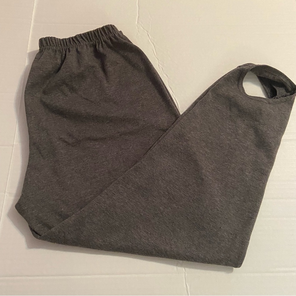Vintage 80's ONE Stretch Stirrup Leggings Ski workout Pants XL Petite Gray